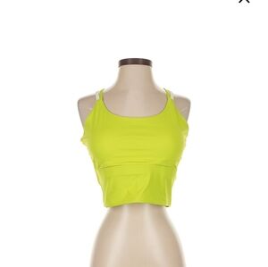 Zyia Active Vibrant Women’s Large Lime Sports Bra with Strappy Back